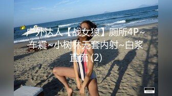 户外达人【战女狼】厕所4P~车震~小树林无套内射~白浆直流 (2)