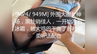 [MP4/ 949M] 外围大圈女神场，黑丝俏佳人，一开始冷若冰霜，被大鸡巴干爽了各种温柔听话配合