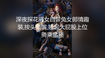 深夜探花骚女自带兔女郎情趣装,按头插嘴,翘起大屁股上位骑乘猛顶